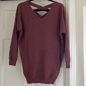 Muted Red oversize off shoulder blouse